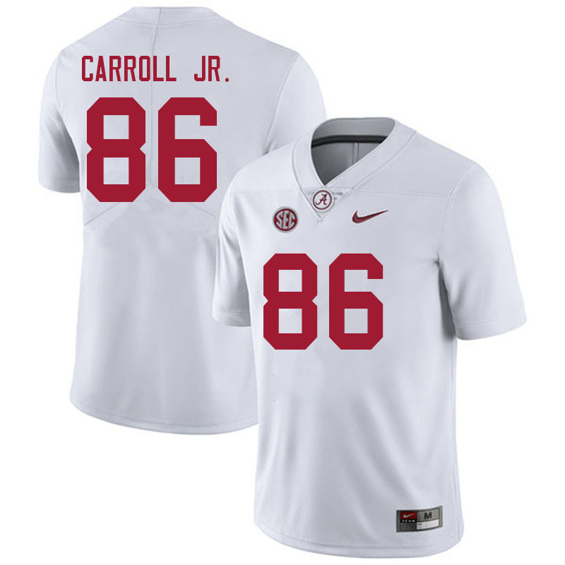 Men #86 Greg Carroll Jr. Alabama Crimson Tide College Football Jerseys Sale-White